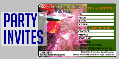 Party Invites Splatball